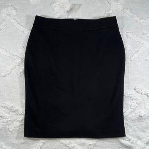 NWT Talbots Black Pencil A-line Style Skirt With Slit In Back Size 6